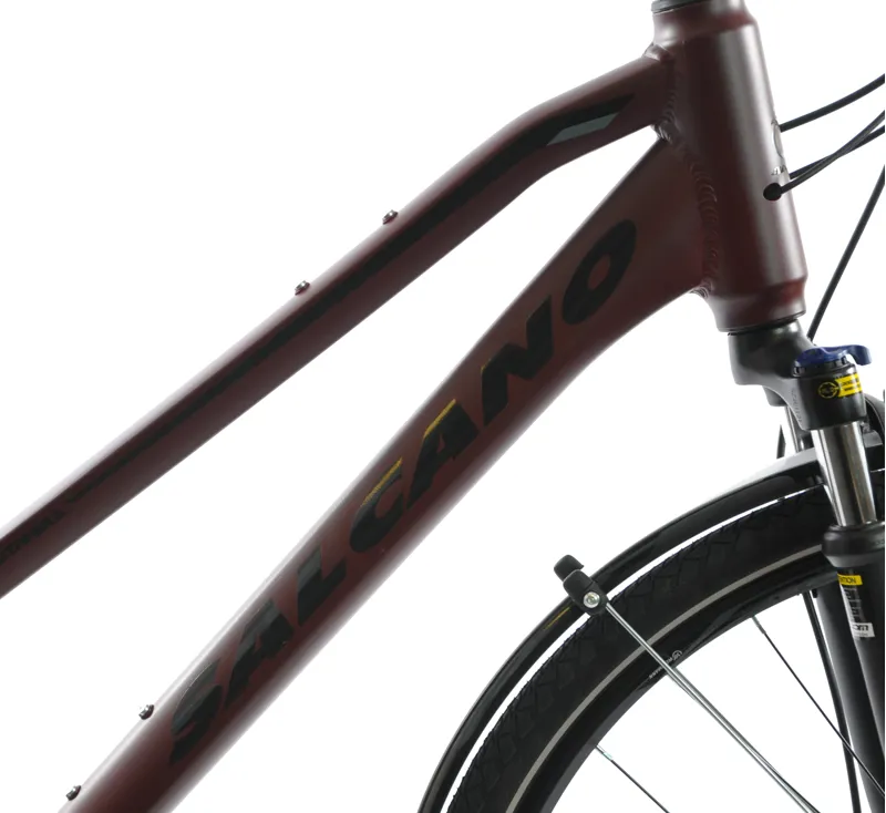 Salcano Istanbul 700c Commuter Hybrid Bike Maroon-9